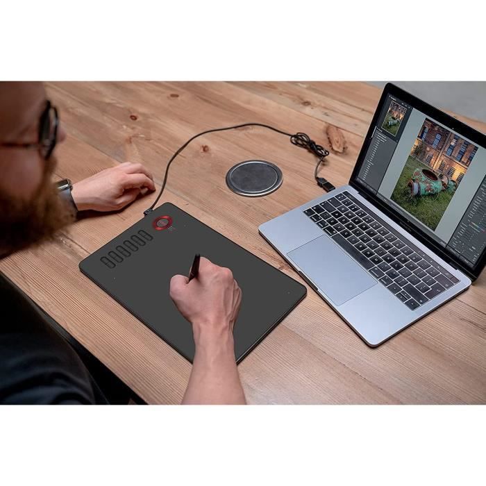 Tablette Graphique VEIKK A30 - 10x6 Pouces Avec Stylet Sans Pile | Compatible Windows, Mac, Android