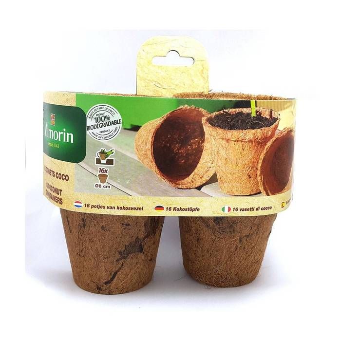 32 Godets Coco ronds diametre 6 cm Vilmorin