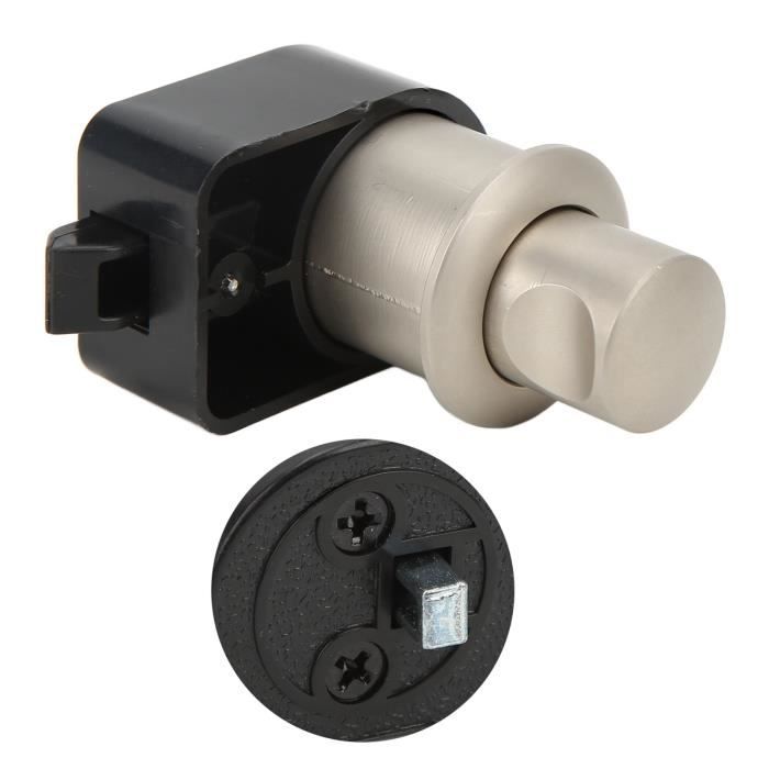 Serrure à Bouton-Poussoir MoreChioce - Poignée Demi-Lune Alliage Zinc Sans Clé Pour Tiroirs, Meubles, Camping-Car & Caravane