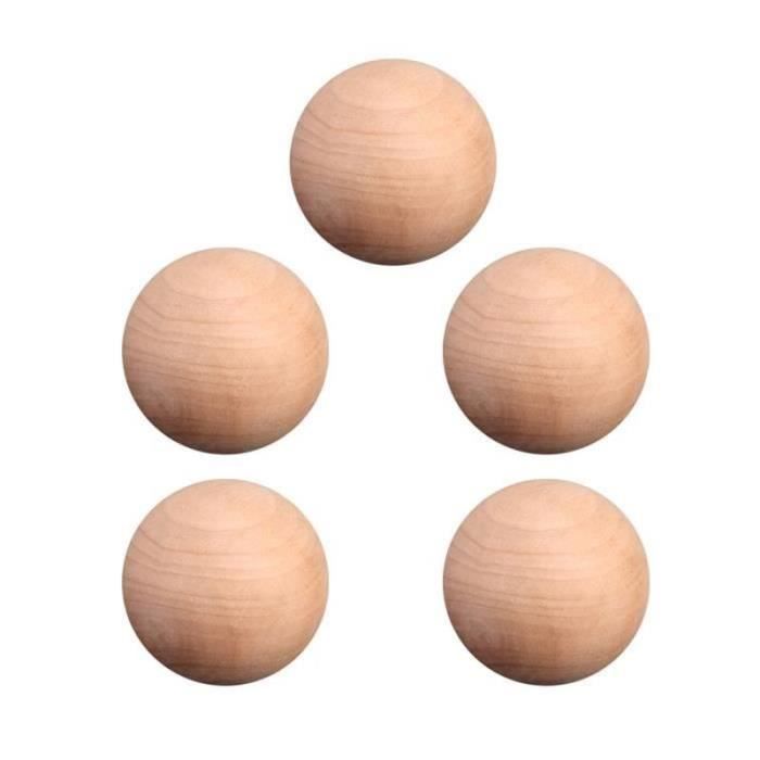 Boules en bois pour modélisme, Ø 40 - Ø trou 5 mm - paquet 50 boules  51410040