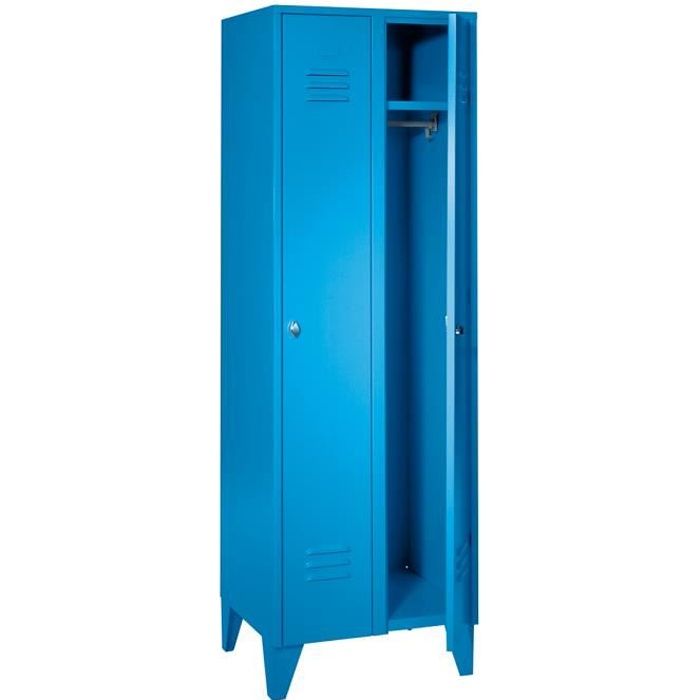 Vestiaire Métallique 915x300x500 - Bleu/Gris - SIMON RACK