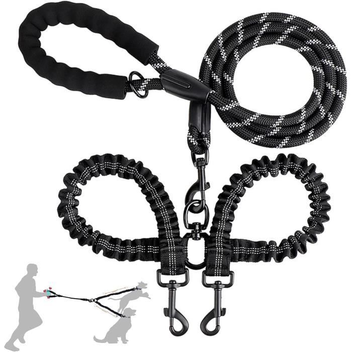 Laisse Double pour Chien, Laisse de Chien pour 2 Chiens Anti-Enroulement, Laisse de Dressage 