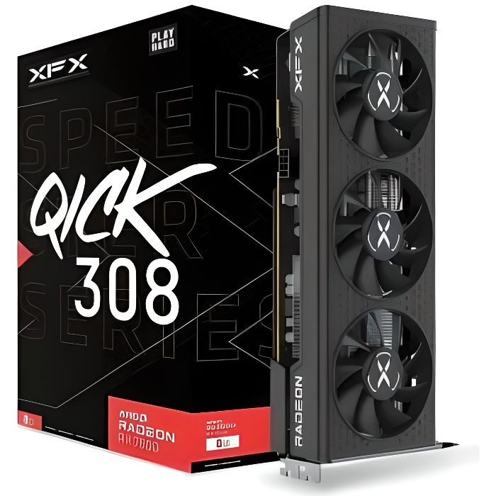 Carte Graphique XFX SPEEDSTER QICK308 AMD Radeon RX 7600 Black Gaming 8 GB GDDR6