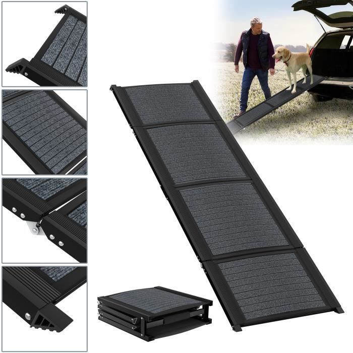 Meilleurs prix pour XMTECH Escalier pour chien pliants la rampe, 157 cm de long, le port de charge maximum 110 kg