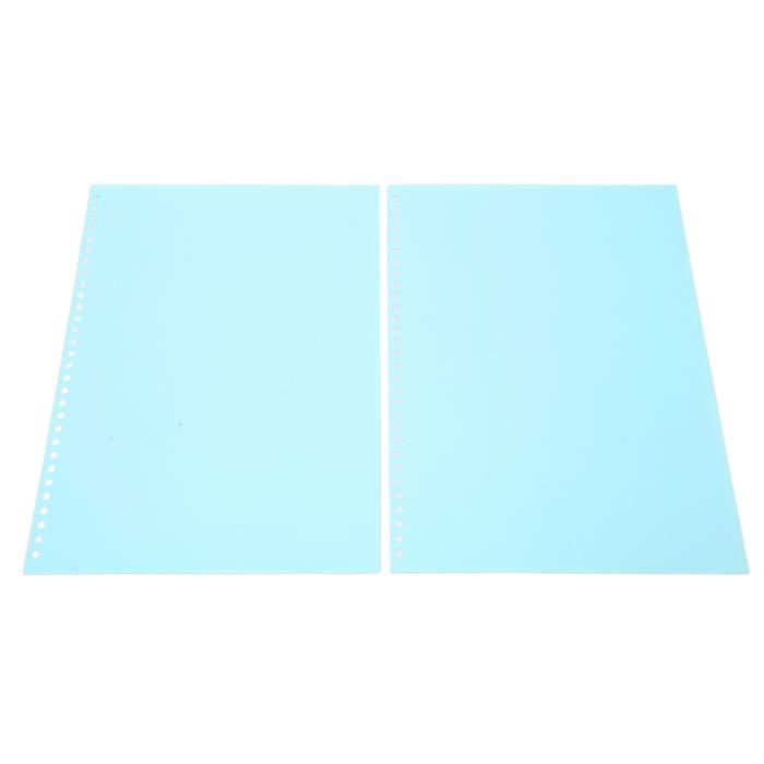 20 Pochettes De Reliure Manuelle A4 - Capacité 60 Feuilles - Avec Barres De Reliure - Vert Et Bleu