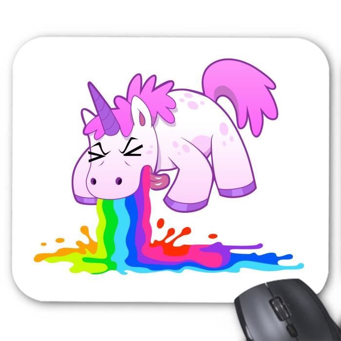 Tapis De Souris Licorne Arc En Ciel Humour Ref 3299 Cdiscount Informatique
