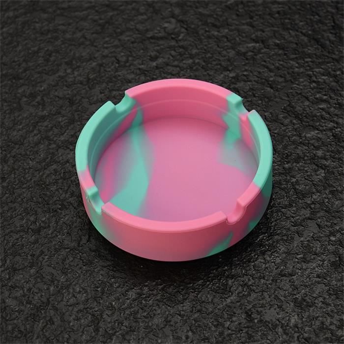 Cendrier En Silicone Lumineux Rose - Incassable, Résiste à 230°C, Avec 4 Encoches Pour Cigarettes - 5