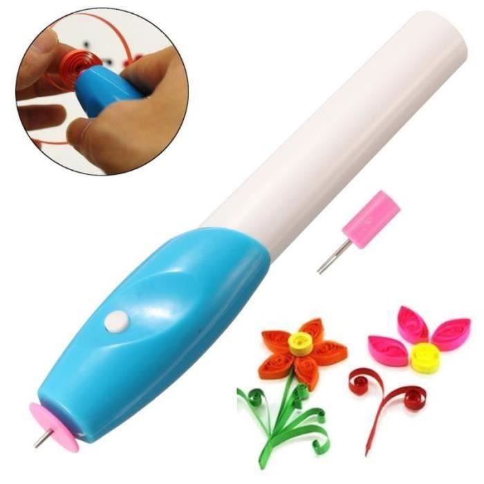 2 Stylos électriques Pour Quilling - Outil Automatique à Fente, Ergonomique, Pour Création Fleurs En Papier, Avec Piles AAA (non Incluses)
