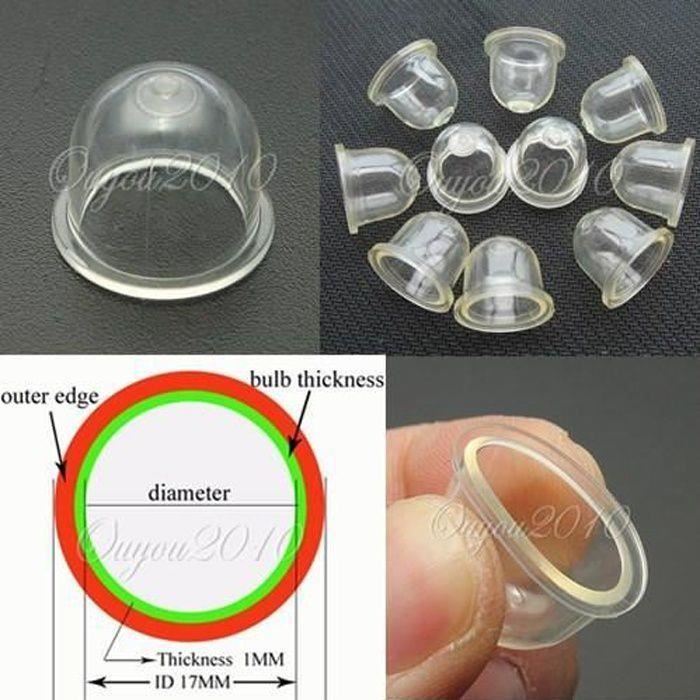 ZOOMY 10 Pi/èces Pi/èces de carburateur Amorce de Carburant Ampoule Pompe Pompe pour Tron/çonneuse Souffleur Trimmer Nouveau