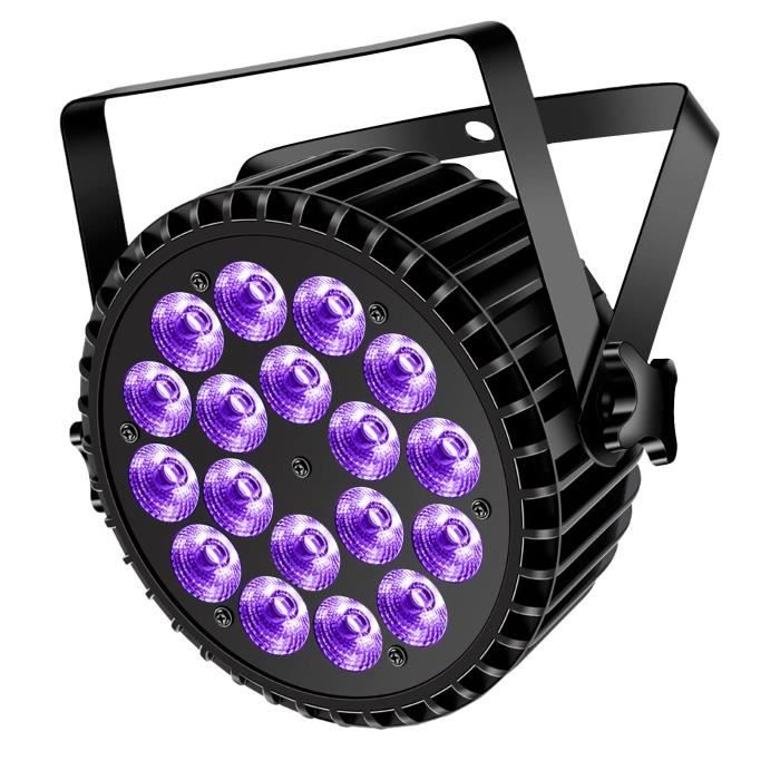Luz Par RGBWA UV 6 en 1 con batería de 18w, luz LED inalámbrica DMX con