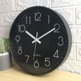 12" Moderne Horloge Murale-Silencieuse Et Sans Tic-Tac-Horloge Murale Mute Pendule Murale pour La Chambre Cuisine Salon Decor-Gris-1