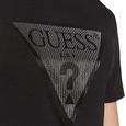 T shirt Guess Homme Classic logo triangle stéréoscopique Noir Coton - Authentique Vetement Guess Homme-1