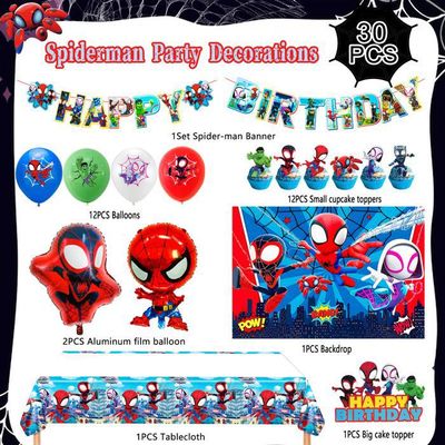 Decoration Anniversaire Spiderma Enfant Ballons, Décoration