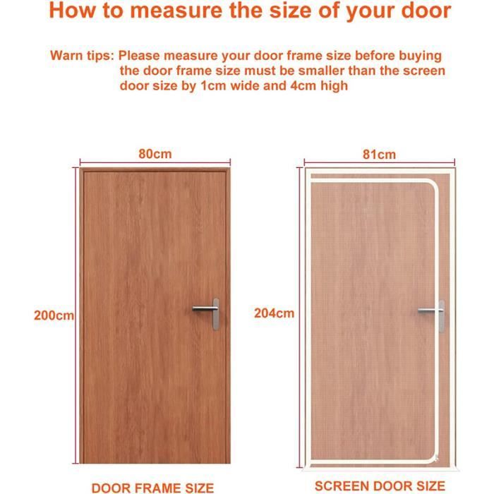 Moustiquaire Porte Magnetique Facile à Installer Fermeture
