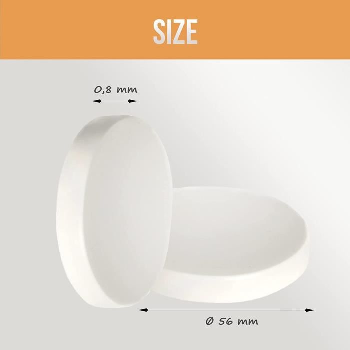 12 Couvercles Réutilisables Pour Pots Yaourt 56mm - Compatibles La Laitière, Danone & Marques Distributeurs