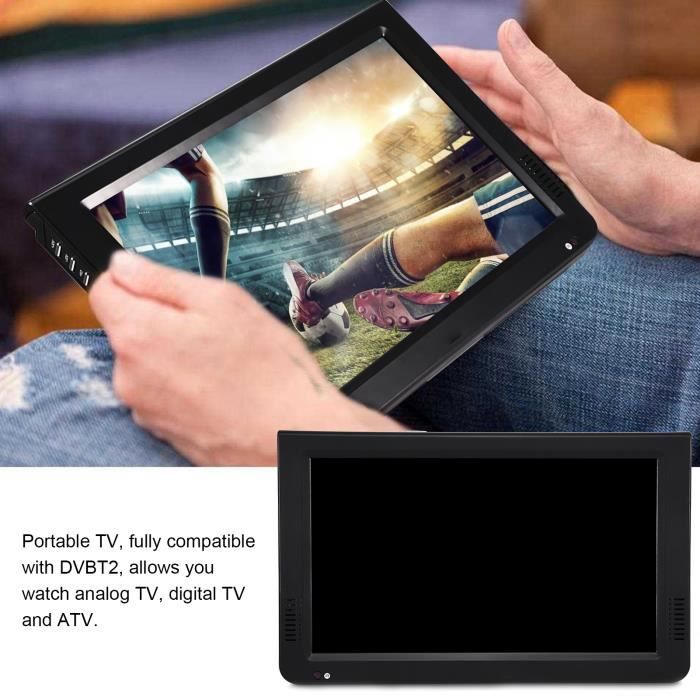 TV Portable 10 Pouces - Numérique Et Analogique - Batterie 1500mAh - Pour Voiture Et Extérieur