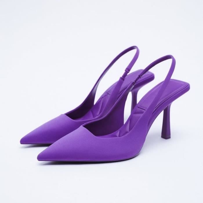 Escarpin violet femme best sale