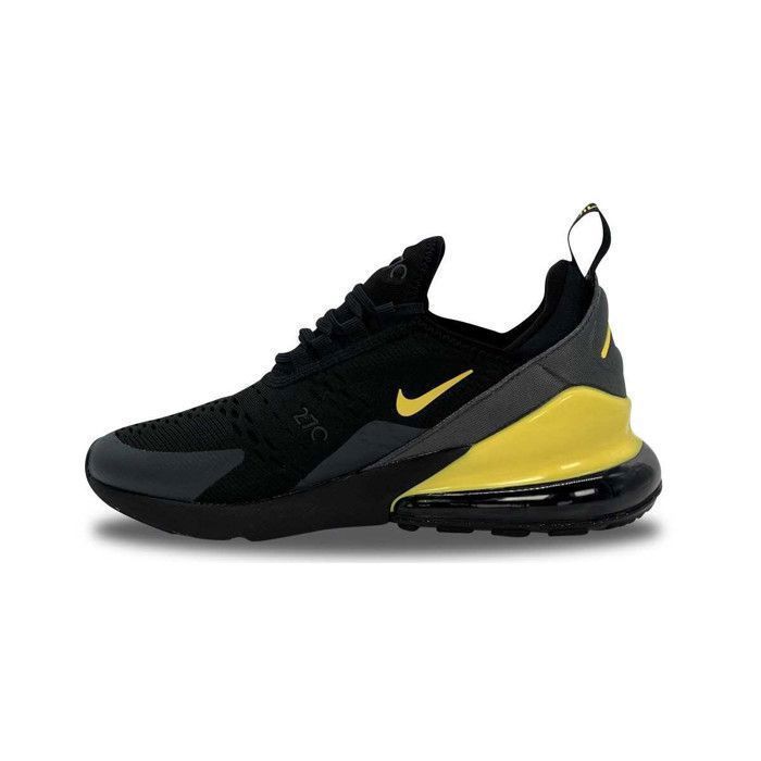 Chaussures Nike Air Max 270 Junior Noir Jaune Strike Enfant Garcon Lacets Toile Noir Cdiscount Chaussures