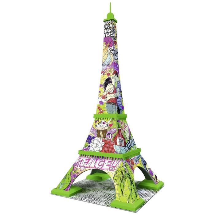 Puzzle 3D Tour Eiffel Pop Art - Ravensburger - 216 pièces - Pour Enfant à  partir de 12 ans - Cdiscount Jeux - Jouets