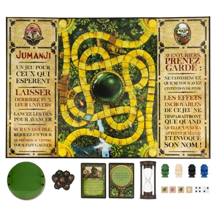Jumanji – Jeu De Société Rétro – Édition 1995 – Dès 8 Ans – 2 à 4 Joueurs – Durée 30 Min – Version Française