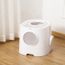 Maison De Toilette Litiere Pour Chat Double Porte Battante Et Superieure Pelle Fournie Pe Blanc 43x51x38cm Blanc Cdiscount Animalerie