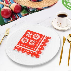JEBBLAS Lot De 100 Serviettes De Table En Lin Jetables - 20,3x20,3 Cm - Blanc - Pour Mariage, Cocktail