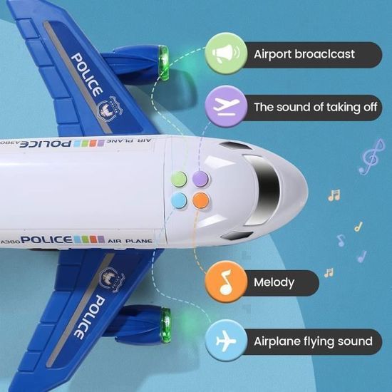 Avion Cargo Jouet Avec Voitures - Transformable En Parking, Lumières Et Sons - 12 Petites Voitures Incluses - Cadeau Enfant 5-8 Ans