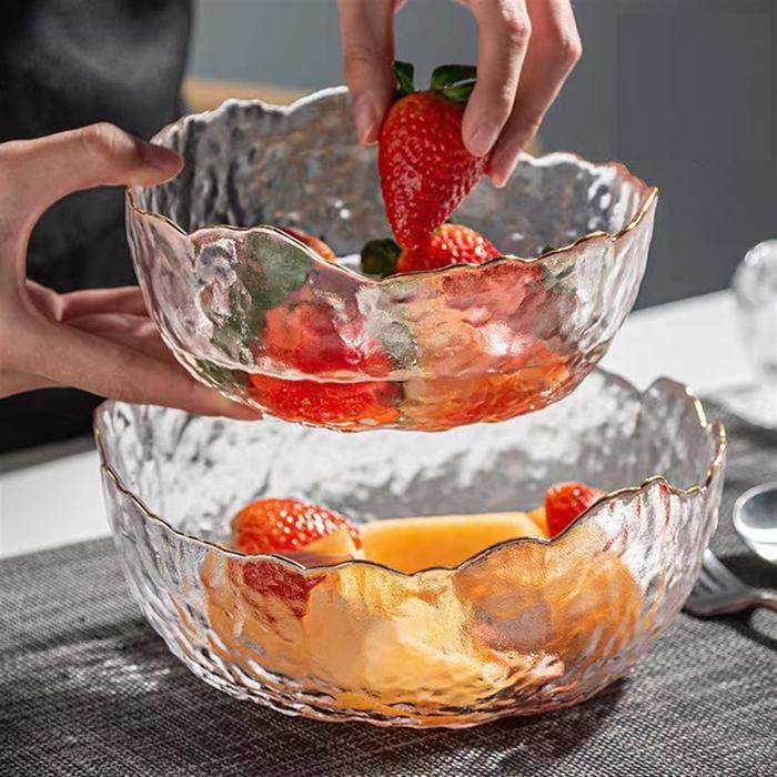 Magcolor Bol à Salade Et à Fruits En Verre Tissé Coloré Peint à La Main, Décoration Pour Maison, Bureau, Décoration De Mariage, Fruits, Collation, Dessert, Serveur