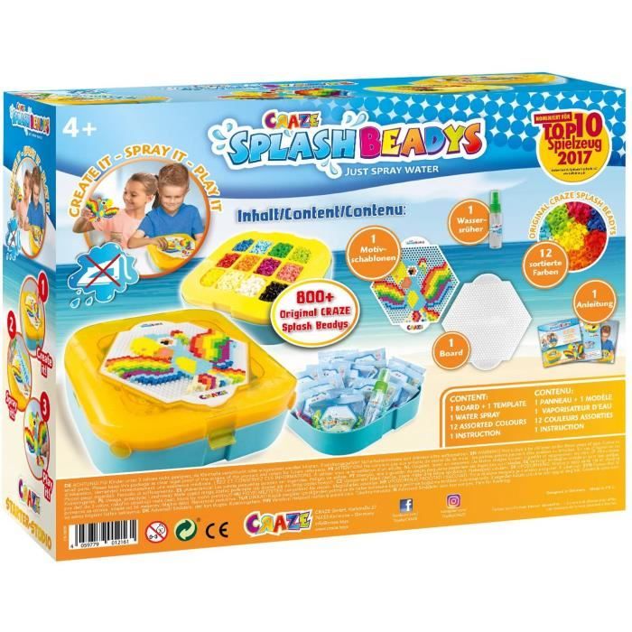 CRAZE SPLASH BEADYS Recharge de perles à coller Perle enfant COULEUR PEAU Perles à repasser sans repassage 11454 CRAZE SPLASH BEADYS Recharge de perles à coller Perle enfant COULEUR PEAU Perles à repasser sans repassage 11454
