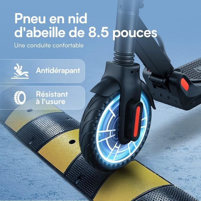 Trottinette Électrique Pliable - Off-Road Smart E Step Ultralight avec App  - 350W - 30 km/h - Roues 8,5 pouces - Noir