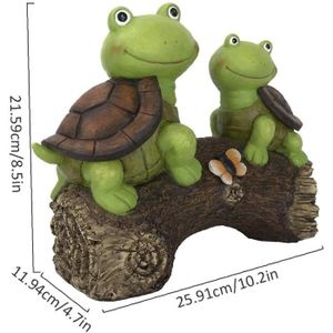 BSCI Usine Tortue Figurine Jardin Statue Résine Animal Sculpture Jardin Décor av