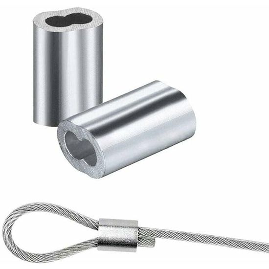 Idota 20 Serre Cable Acier 3mm, Serre Cable Inox, Convient Pour Fil 3 Mm
