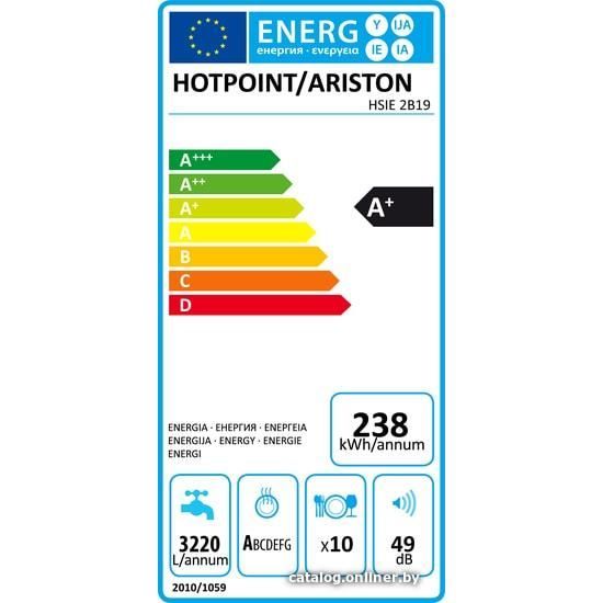 Lave-vaisselle Hotpoint Ariston HSIE 2B19 (45cm, 10couverts, tout ...