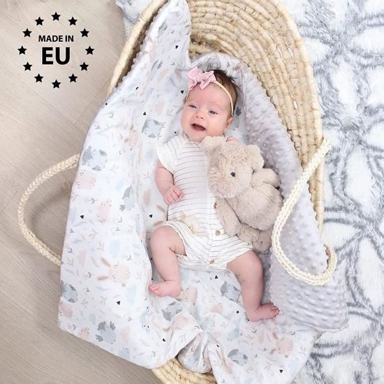 Totsy Baby Couverture bébé d'été avec Minky 75x100 cm - Couverture bébé  Enfant Couverture câline Couverture Poussette Gris : : Bébé et  Puériculture