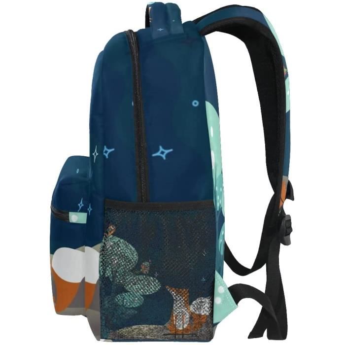 Fox School Backpack Cartables pour tudiants Filles Portable Sa
