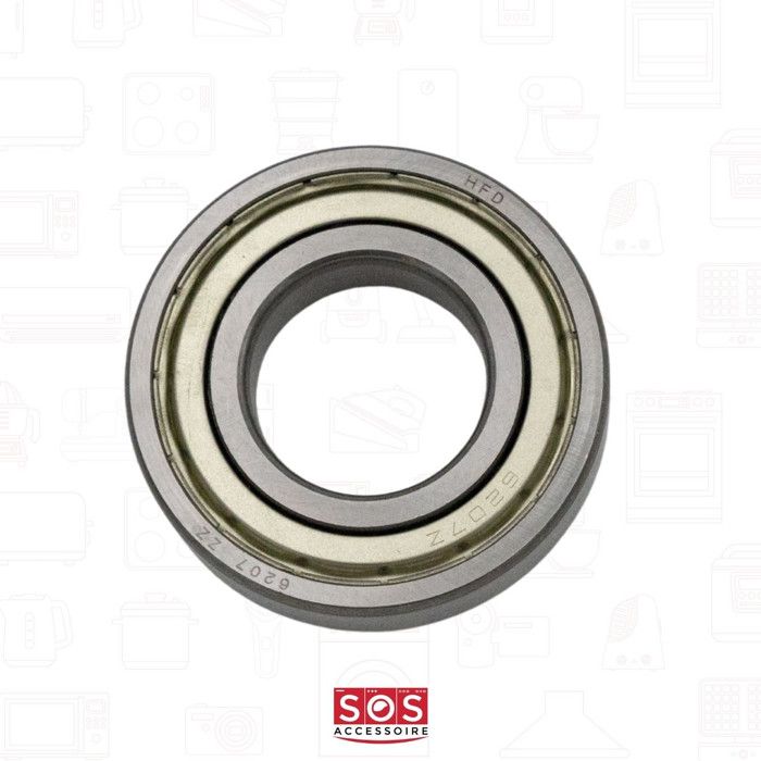 Roulement Palier 6203-ZZ 17mm Pour Lave-linge Whirlpool - Réf. 481231019268