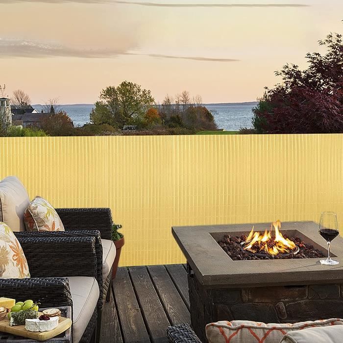 Eulenke Canisse En PVC Brise-Vue 160x300cm - Renforts Nervurés - Pour Balcon, Jardin, Terrasse - Résistant Aux UV