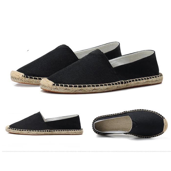 Espadrilles d ete Loafers Confort Homme Noir Amoureux Noir Cdiscount Chaussures