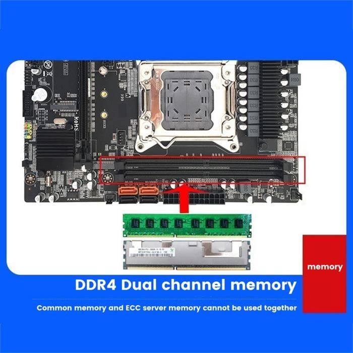 Mothinessto Carte mère X99 D4 X99 D4 carte mère LGA 2011 broches bureau