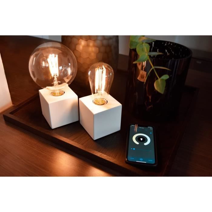 CALEX Ampoule intelligente E27, avec application et commande vocale Alexa  (7 W), ampoule LED WiFi, filament à intensité [343] - Cdiscount Bricolage