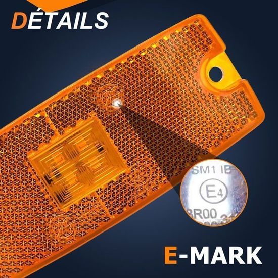 Lot De 6 Feux LED Orange/ambre 12V Pour Voiture, Camion, ATV - Marqueurs Latéraux, Neuf