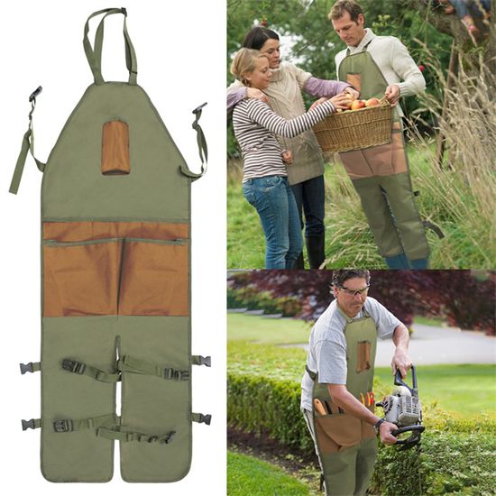 Tablier Jardinage Oxford Multifonction Poches XXL - Réglable Croisé Homme Femme
