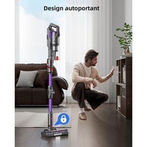 Aspirateur Balai Sans Fil, Aspirateur Sans Fil Puissant, Autonomie, Batterie Amovible, Brosse