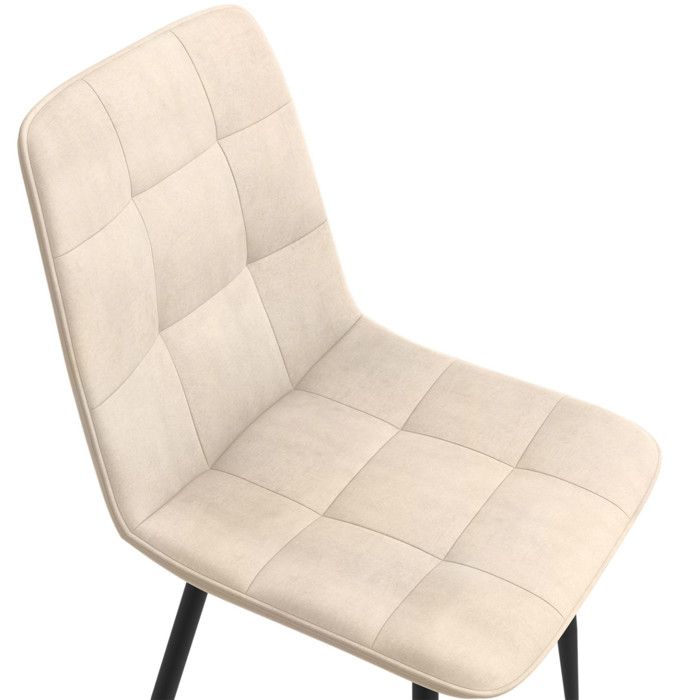 Lot de 4 chaises MILA en velours terracotta pour salle à manger Lot de 4 chaises MILA en velours terracotta pour salle à manger