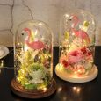 Vase,Couvercle en verre clair paysage Vase Terrarium conteneur fleur support dôme pour noël mariage décoration de la - Type Brown E-0