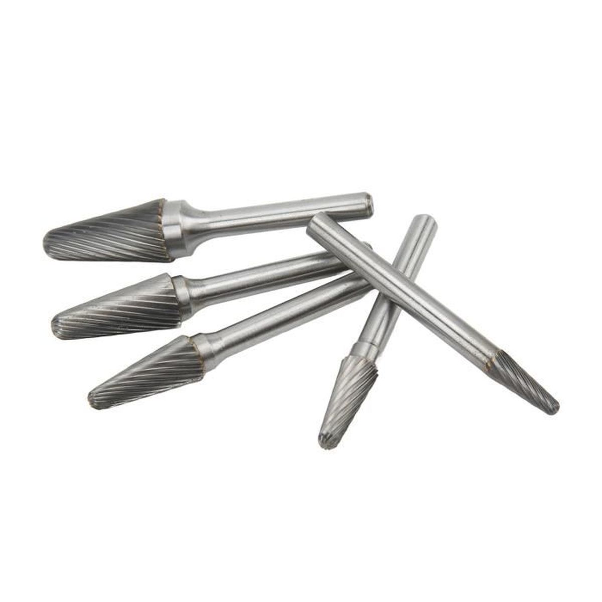 Lot De 4 Fraises Rotatives En Carbure De Tungstène - Tige 6 Mm, Pour Dremel | Sculpture, Dégrossissage, Ébavurage Des Métaux - 6