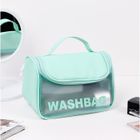Kalavika Trousse de toilette Transparente imperméable en PVC Trousse de Maquillage Suspendu de Voyage pour Femmes, vert L