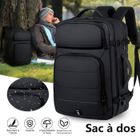 MULISOFT Sac à Dos de Voyage Valise à main sac à dos extensible 27L-39L Housse Imperméable Laptop Backpack Cartable décontracté