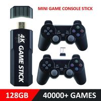 Console de jeu vidéo 3D 4K - Game Stick X2 GD10 - N64, PS1, PSP, SEGA, SNES, MAc - Noir - Consoles rétro