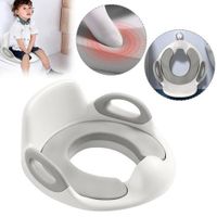 LZQ Siège pot de toilette pour enfants avec rembourrage antidérapant, poignée, dossier et protection anti-éclaboussures (blanc)